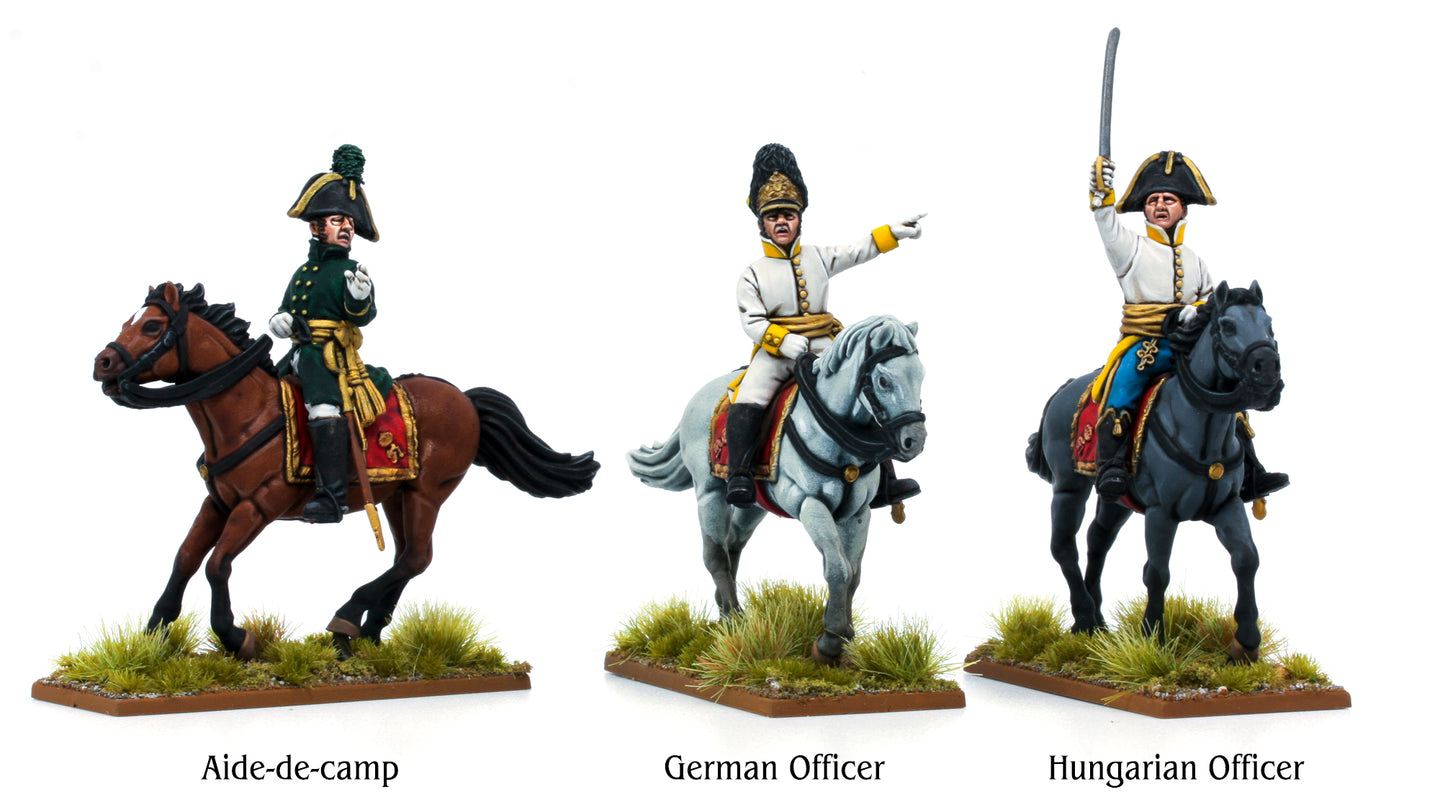 Austrian Infantry Officers Mounted