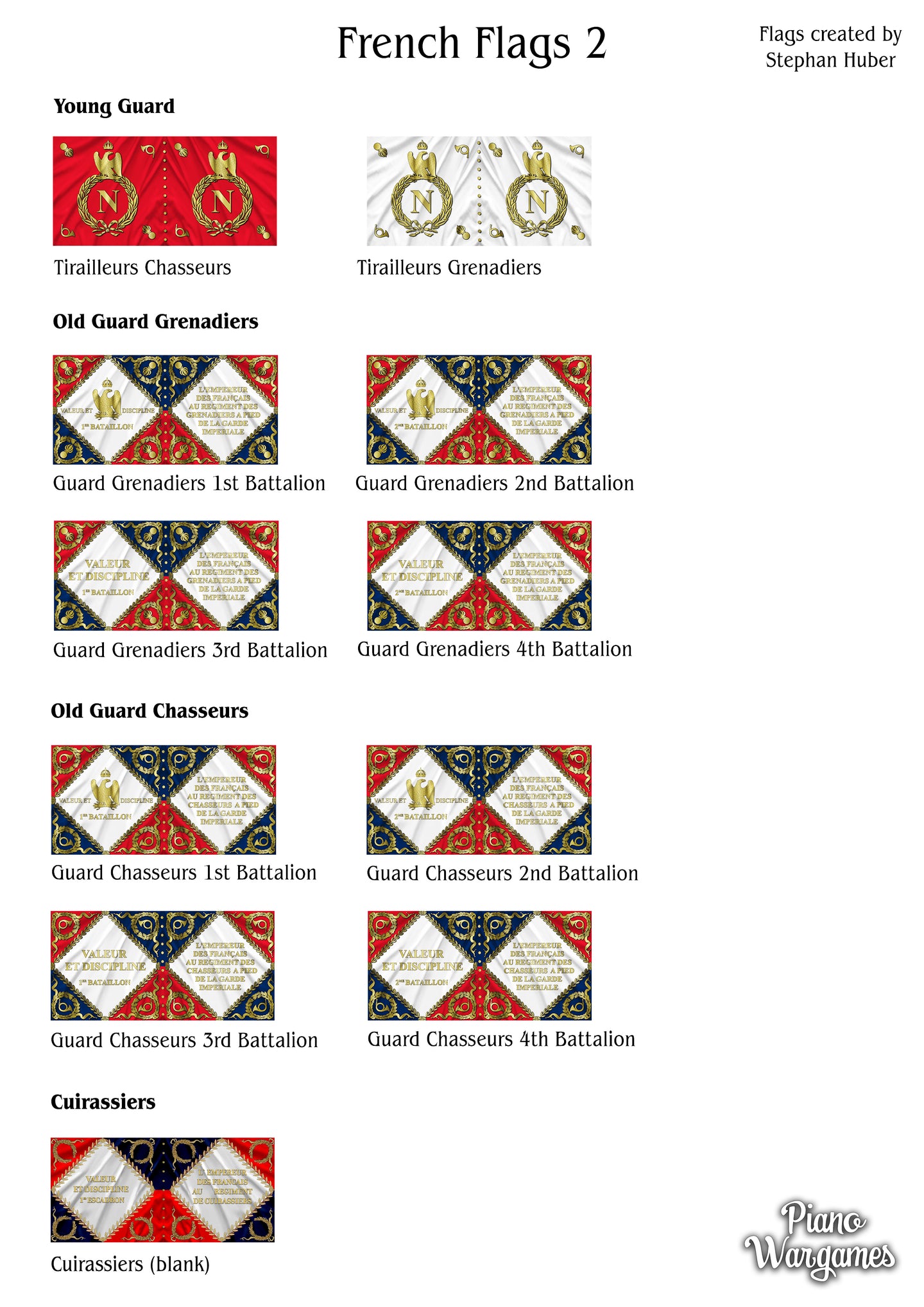 The Danube Campaign - Part 2 Flags for Printing (French)