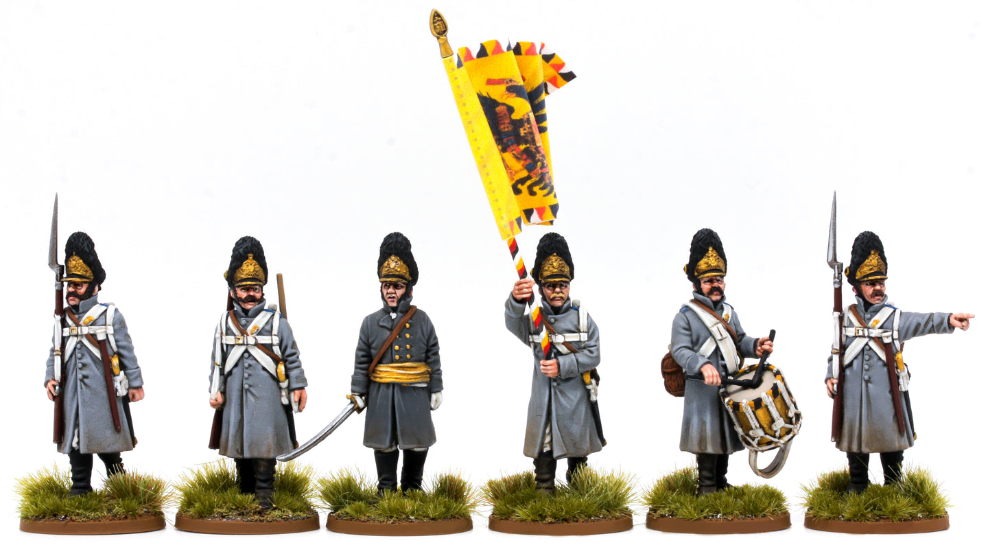 Austrian Grenadiers in Greatcoats Command