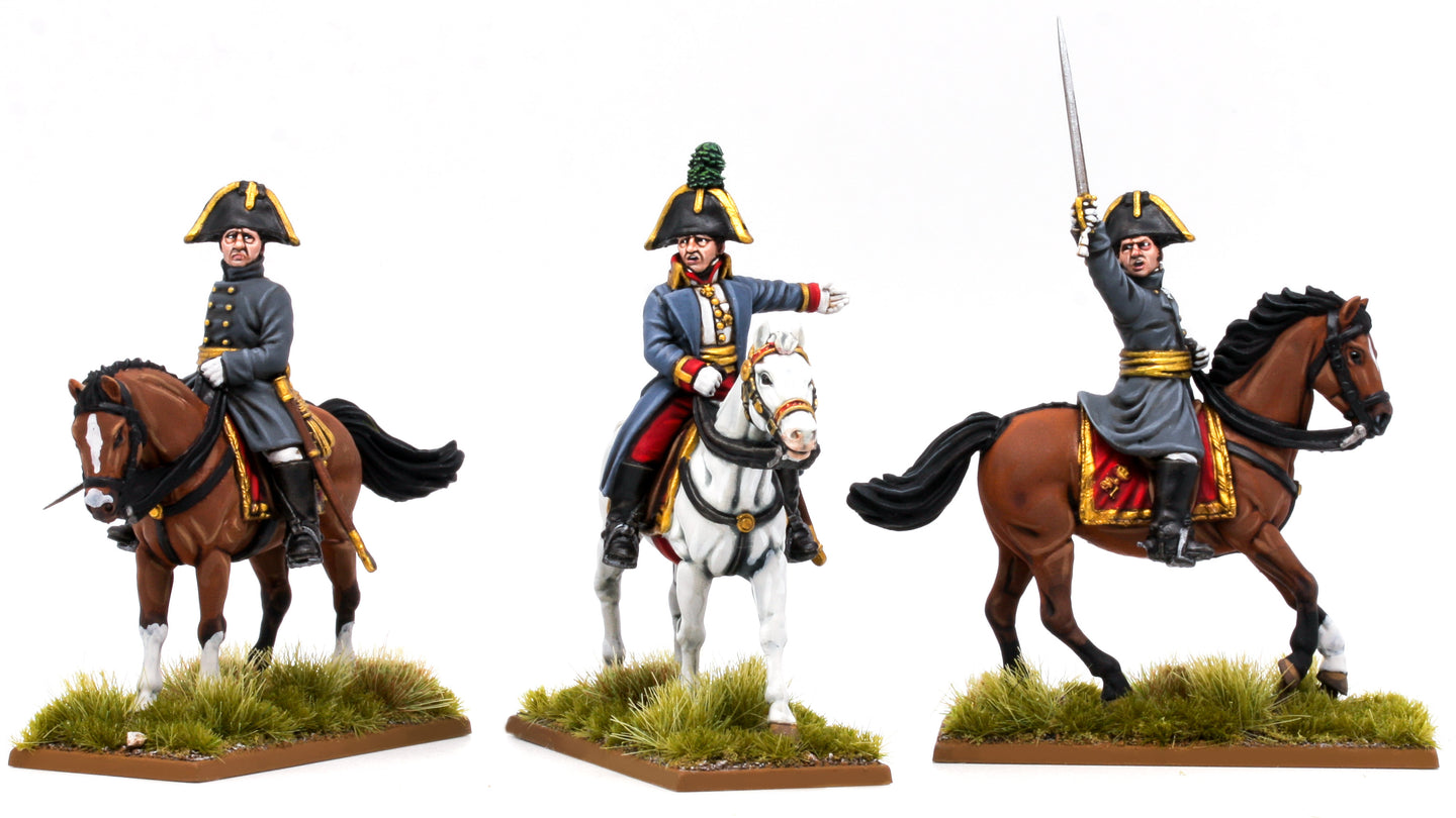 Austrian Mounted Command in Coats